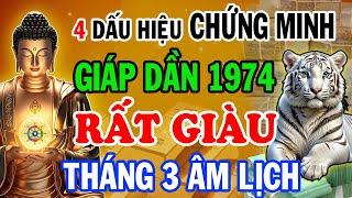 Điềm Báo Phật Độ, 4 Việc LỚN GIÁP DẦN 1974 Chuẩn Bị Trước, Tháng 3 ÂL Tiền Về Ầm Ầm Giàu Nứt Vách