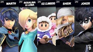 Super Smash Bros. Ultimate - Marth vs Rosalina vs Ice Climbers vs Sheik vs Joker