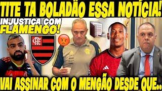 TITE TÁ VERMELHO DE RAIVA COM ESSA NOTÍCIA! ATACANTE ASSINARÁ COM FLAMENGO COM 1 CONDIÇÃO..