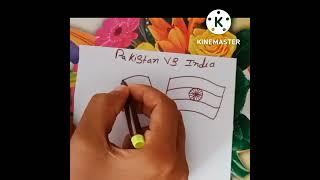 Indian vs Pakistan flag drawing/Indian vs Pakistan flag poster/shorts/Shortsvideo/vairalvideo