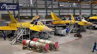 Inside Billions $ Super Advanced European Eurofighter Assembly Line