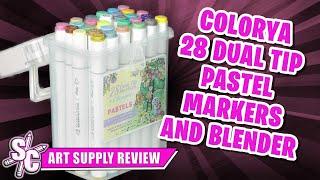 UNBOXING COLORYA 28 PASTEL COLOURS DUAL-TIP ALCOHOL MARKER PENS - Sophie Colours