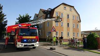 Alarmierung,ankommende FFler Brand im Keller einer Pflegeeinrichtung Feuerwehr Bennewitz
