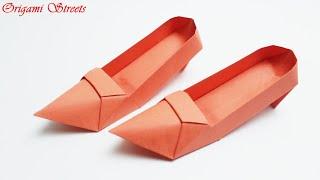 Как сделать туфельки из бумаги