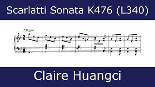 Domenico Scarlatti - Sonata in G minor K476 (Claire Huangci)