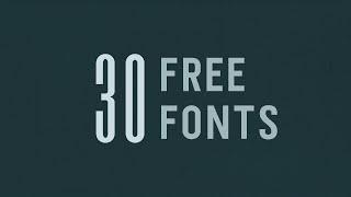 30 BEST FREE FONTS 2021