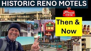 HISTORIC RENO Old Downtown Motels & Neon Lights, Then & Now, along 5th & Virginia, THE ROW