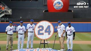 The Mets retire Willie Mays' number 24 at Old Timers Day | New York Post Sports