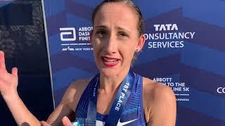 Shannon Rowbury after winning 2019 US 5K title in New York