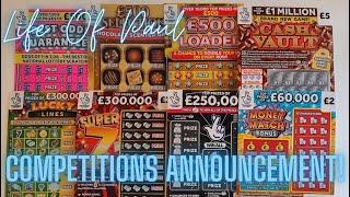 A £30 mix of cards and an announcement about future competitions.
