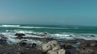 Pacific Ocean waves breaking on volcanic rocks, Kahana (Napili-Honokowai), Maui, Hawaii