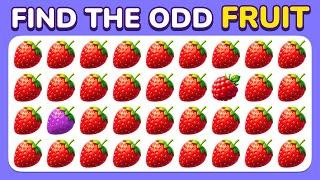 Find the ODD One Out - Fruits Edition  Easy, Medium and Hard Levels