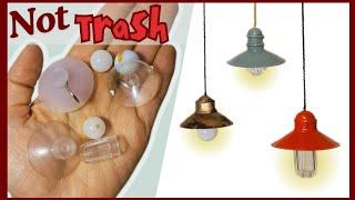 3 in 1! EASY Upcycling everyday items into dollhouse miniature lights