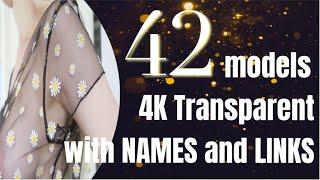 42 Floral Mesh Try-On Hauls | [4K] Transparent | See-through