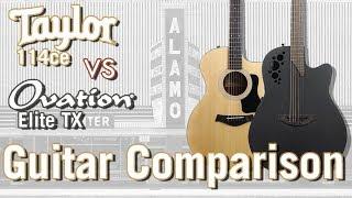 Taylor 114ce vs Ovation Elite TX - The Best Stage Ready Acoustic Guitars