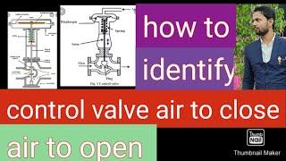 control valve air to close & air to open identify