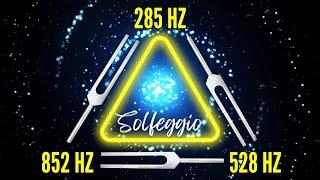 285Hz + 528Hz + 852Hz Tuning Forks Triple Solfeggio Frequency Healing