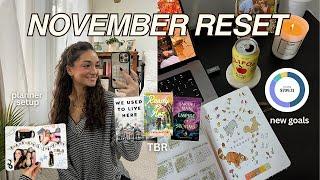 NOVEMBER RESET  setting new goals, TBR/reading recap, planner setup, spending recap