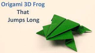Origami frog that jumps long - Japanese paper Jumping Frog