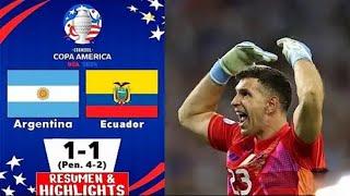 Argentina vs Ecuador Highlights with Penalty || Copa America 2024 Live