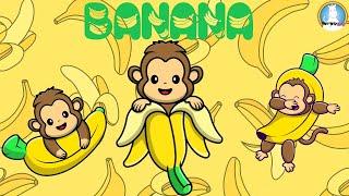 Banana Cartoon Fruits Song For Kids | Dinosaur Banana | Fun Fruits | Tiny Totz Kidz