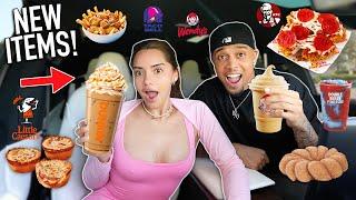 TRYING NEW MENU ITEMS FROM FAST FOOD RESTAURANTS!!  *MUKBANG/REVIEW*