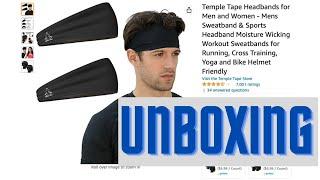 UNBOXING Temple Tape Headbands Sweatband Sports Headband Review | HD