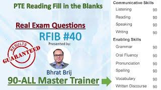 PTE Practice: Reading Blank #40 Solving Reading Fill in the Blanks with answers 2021