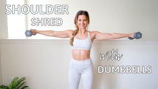 8 Minute Shoulder Shred Workout with Ashley Gaita - Home Shoulder Workout with Dumbbells