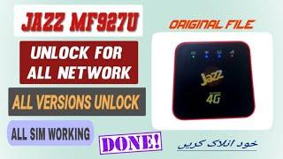 JAZZ MF927U Unlock For All Network Sim || How to ZTE MF927U Device Unlock
