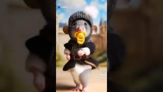 Baby Mouse  #funny #animalshorts #dancingpet #cuteanimal #petdance #ratdance #mousevideo #animation