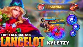 Lancelot MANIAC! Top 1 Global Lancelot S18 | Lancelot Gameplay By Kyletzy | Mobile Legends