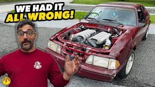 Supercar V12 Swapped Fox Body Mustang Runs RIGHT FOR THE FIRST TIME EVER!