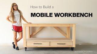 How to Build an EASY DIY Mobile Workbench with Drawers!