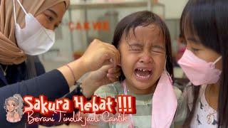 NANGIS TAPI BERANI !!! HEBAT Sakura Chan | Zara Kenzo anter Sakura Tindik Anting