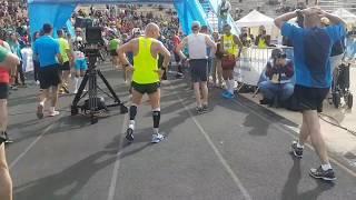 Ben finishing the Authentic Athens Marathon 2017