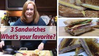 3 SANDWICHES | Panini | Grilled Cheese | Club on a Sub