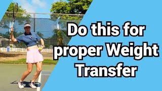 How to do the weight shift on the tennis serve