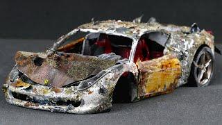 Restoration supercar toy- abandoned model car