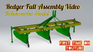 Ridger Assembly Animation || Agriculture Implements on solidworks || Agriculture engineering