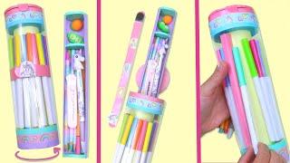 Unicorn Pencil Case DONNY UNICORN Transparent pencil case /School / How to make | aPasos Crafts DIY