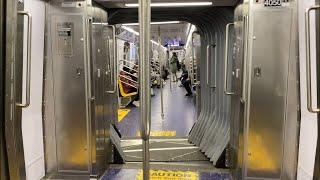 MTA NYC Subway R211T C Train Open Gangways Negotiating Crossovers In Manhattan & Brooklyn (2/14/24)