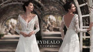 Style 10011 | Sleeved Lace Long Fit & Flare Wedding Dress #BrydealoFactory