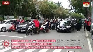 Penghormatan Kepada Sang Saka Merah Putih di Bundaran Hotel Mentari Banjarmasin #HUT_NKRI_75 #KALSEL