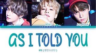 (INDO SUB) BTS - As I Told You (original by. Kim Sung Jae) Lyrics/가사 Color Coded Han/Rom/terjemahan