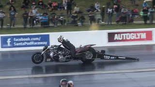 5 SECOND Super Twin Top Fuel Bike at Santa Pod Raceway, Main Event 2022