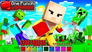 Morphing into ONE PUNCH MAN in Minecraft!