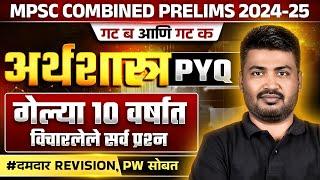 संपूर्ण अर्थशास्त्र PYQ's विश्लेषण  | MPSC Combine Economics PYQ | MPSC Economics For Combine 2024