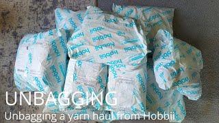 Unbagging a yarn haul from Hobbii #hobbiiunboxing