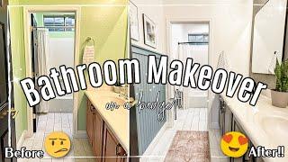 DIY BATHROOM MAKEOVER 2023 :: Bathroom Remodel Ideas on a Budget - Lime Wash, Bead Board + More